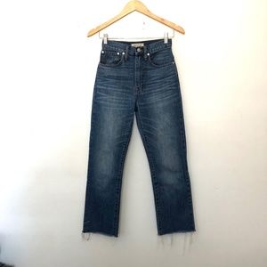 Madewell Women's Straight Leg Jeans - Dark Blue